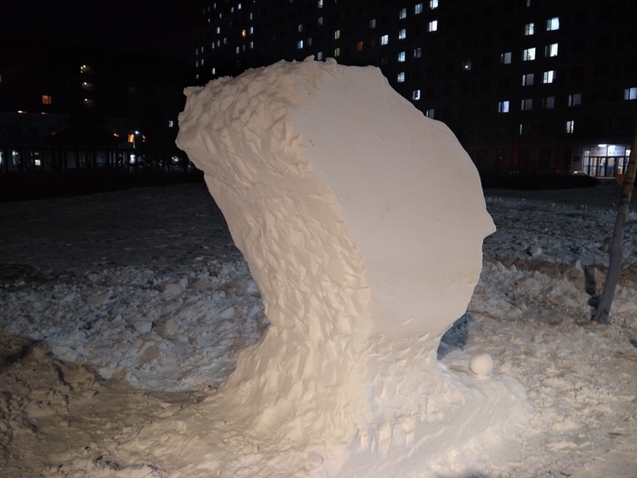 同學親手製作雪雕圖片