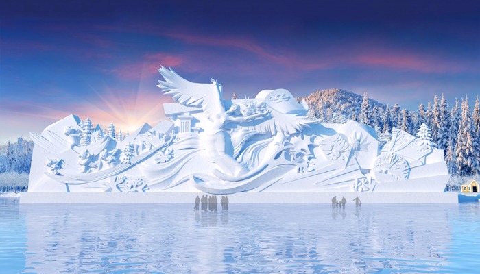 太陽島雪雕圖片